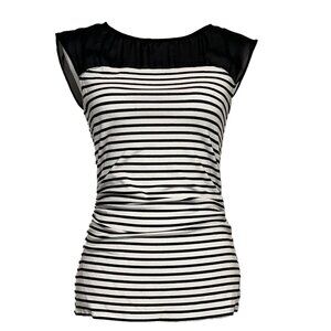 White House Black Market Sheer Shoulder Top Size Small